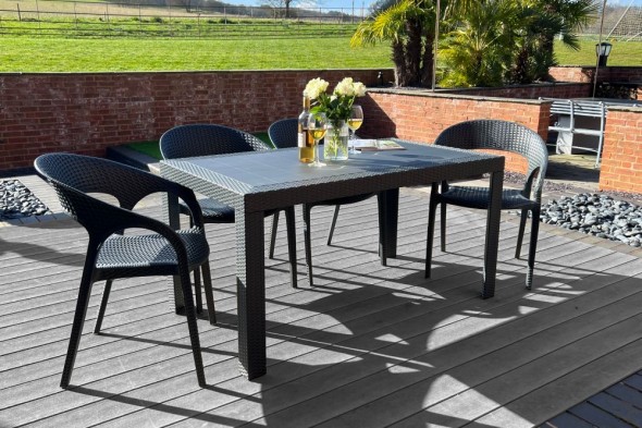Madrid Outdoor Dining Set - 140cm Table & 4 Chairs
